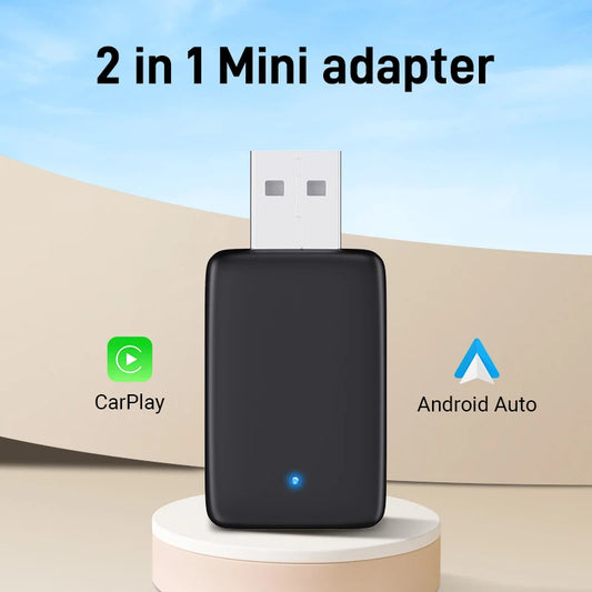 Adaptateur Carplay sans fil Android Auto 2 en 1, Dongle intelligent 2025 5G WIFI pour téléphone iphone Android