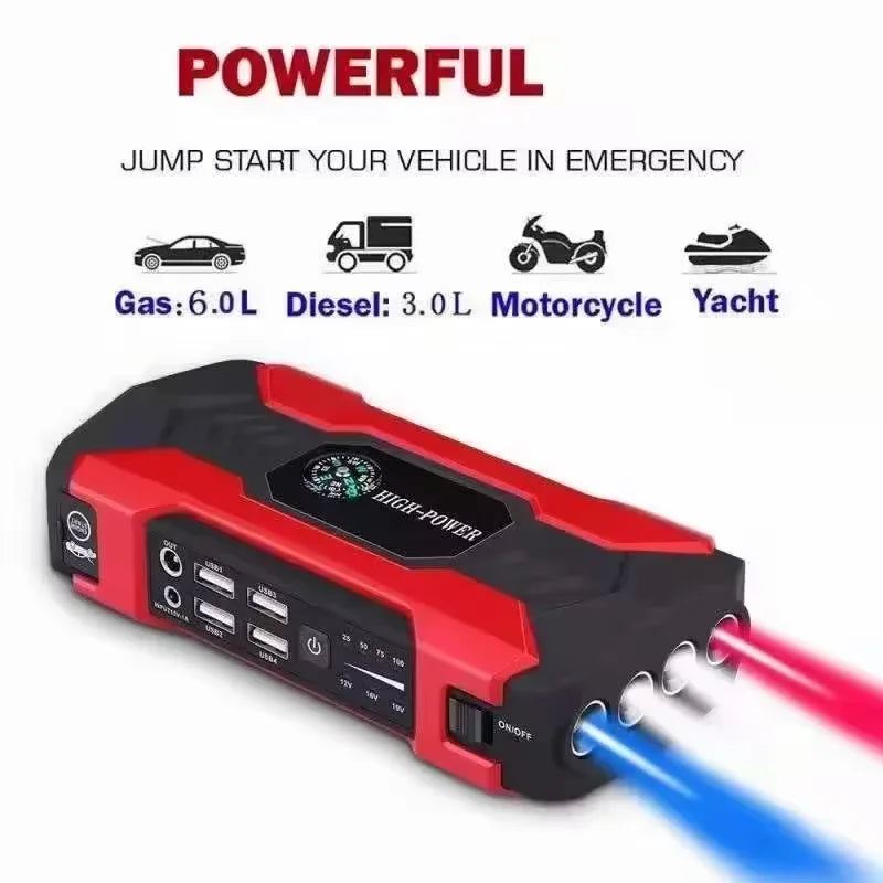 Démarreur de saut de voiture, dispositif de démarrage, batterie externe 12v 98000mAh, démarreur de saut automatique, Booster d'urgence, chargeur de voiture