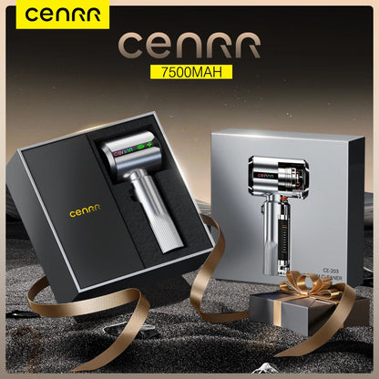 CENRR nouvel aspirateur de voiture sans fil Mini puissant Portable nettoyeur de voiture LED affichage de puissance cadeau lampe pistolet à Air 7500 mAh