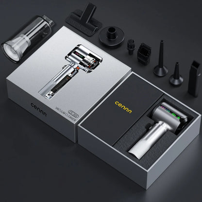 CENRR nouvel aspirateur de voiture sans fil Mini puissant Portable nettoyeur de voiture LED affichage de puissance cadeau lampe pistolet à Air 7500 mAh