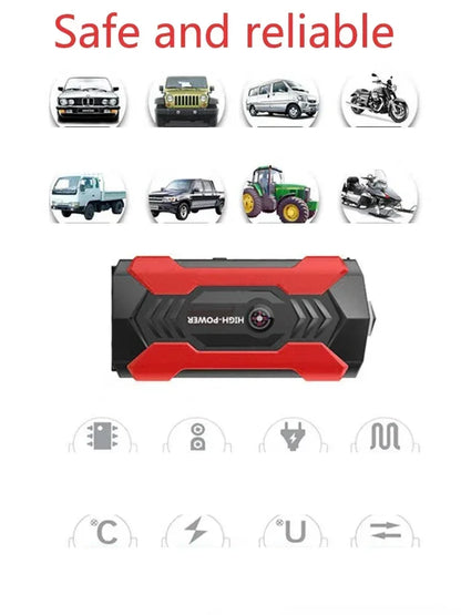 Démarreur de saut de voiture, dispositif de démarrage, batterie externe 12v 98000mAh, démarreur de saut automatique, Booster d'urgence, chargeur de voiture