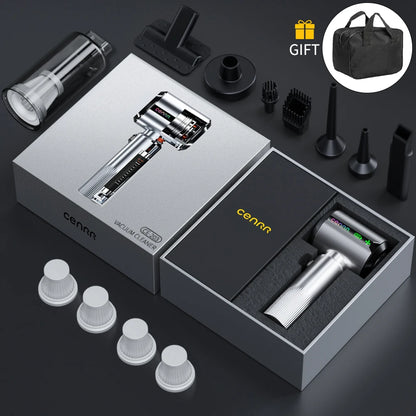 CENRR nouvel aspirateur de voiture sans fil Mini puissant Portable nettoyeur de voiture LED affichage de puissance cadeau lampe pistolet à Air 7500 mAh