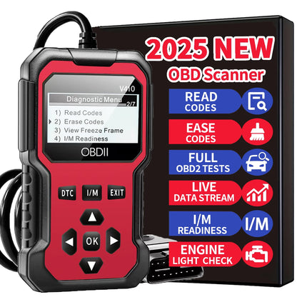 Scanner Obd2 pour voiture, outil de Diagnostic, lecteur de Code, lecteur de Code de défaut du moteur, peut diagnostic de tous les protocoles Obd Ii, voitures depuis 1996, outil de numérisation Obd Ii Protocol Cars since 1996 Scan Tool