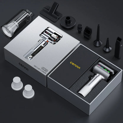 CENRR nouvel aspirateur de voiture sans fil Mini puissant Portable nettoyeur de voiture LED affichage de puissance cadeau lampe pistolet à Air 7500 mAh