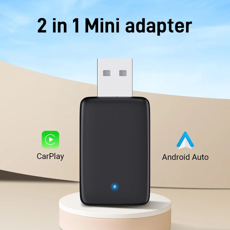 Adaptateur Carplay sans fil Android Auto 2 en 1, Dongle intelligent 2025 5G WIFI pour téléphone iphone Android