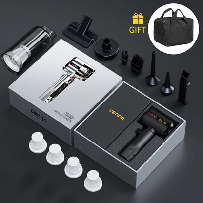 CENRR nouvel aspirateur de voiture sans fil Mini puissant Portable nettoyeur de voiture LED affichage de puissance cadeau lampe pistolet à Air 7500 mAh