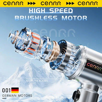 CENRR nouvel aspirateur de voiture sans fil Mini puissant Portable nettoyeur de voiture LED affichage de puissance cadeau lampe pistolet à Air 7500 mAh