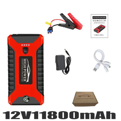 Démarreur de saut de voiture, dispositif de démarrage, batterie externe 12v 98000mAh, démarreur de saut automatique, Booster d'urgence, chargeur de voiture