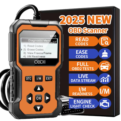 Scanner Obd2 pour voiture, outil de Diagnostic, lecteur de Code, lecteur de Code de défaut du moteur, peut diagnostic de tous les protocoles Obd Ii, voitures depuis 1996, outil de numérisation Obd Ii Protocol Cars since 1996 Scan Tool