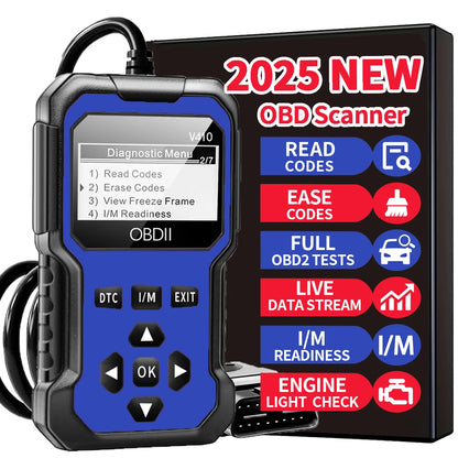 Scanner Obd2 pour voiture, outil de Diagnostic, lecteur de Code, lecteur de Code de défaut du moteur, peut diagnostic de tous les protocoles Obd Ii, voitures depuis 1996, outil de numérisation Obd Ii Protocol Cars since 1996 Scan Tool
